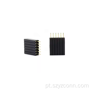 Conector de cabeçote fêmea com passo de 1,27 mm reto 6P